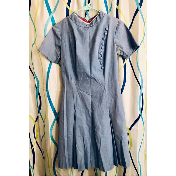 VINTAGE! Muslin Chambray Dress - Picture 2 of 15